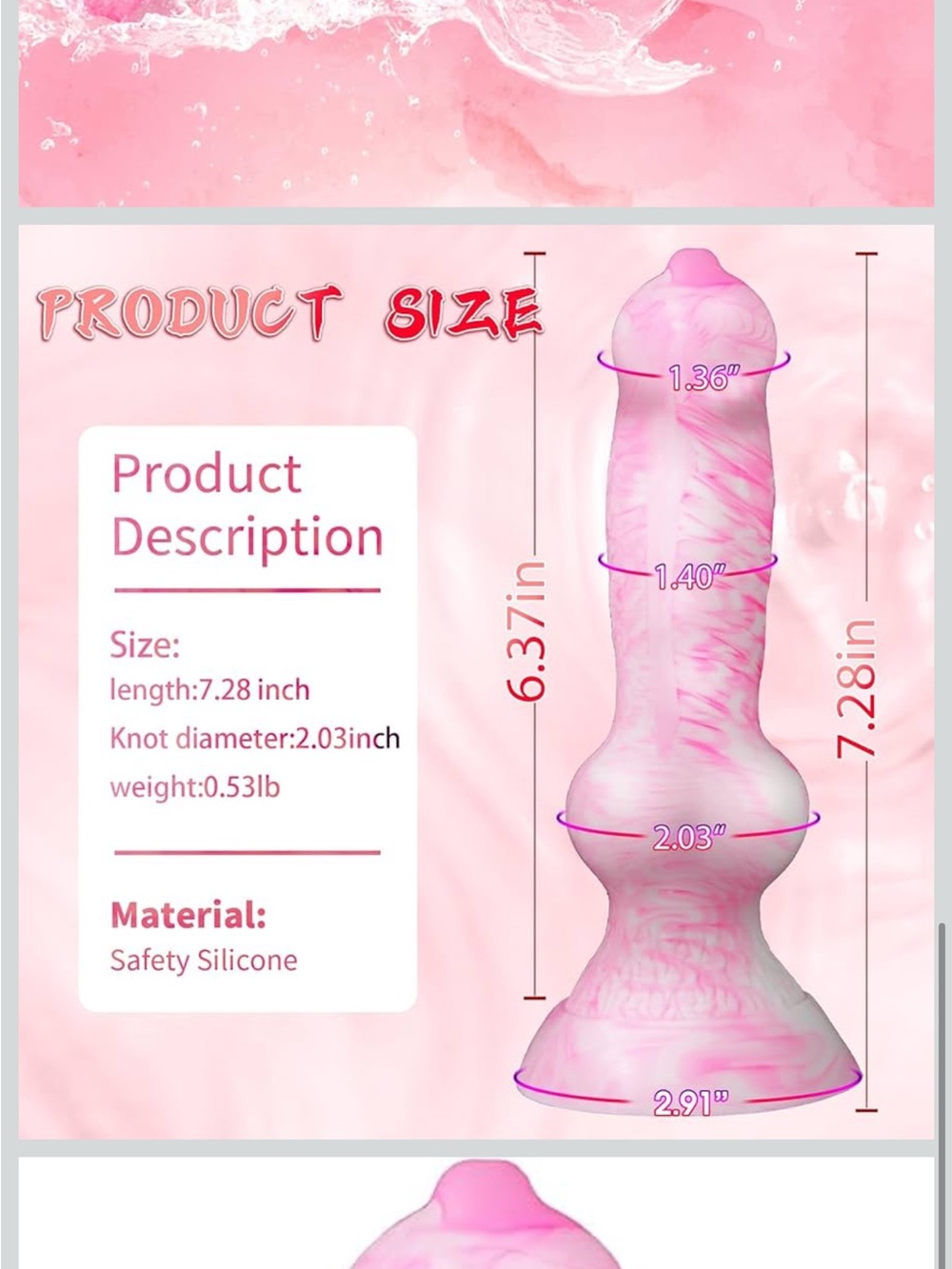 Pink Swirl Silicone Wand